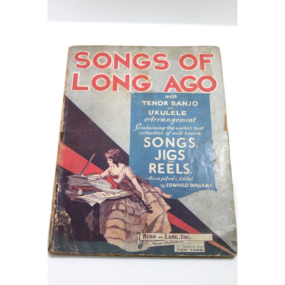 Songs of Long Ago Tenor Banjo Ukulele Song Book Vintage 1929 Antique Music Lyric